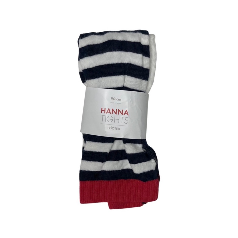Hanna Andersson Navy‎ And White Striped Tights- size 90 (3)- NWT